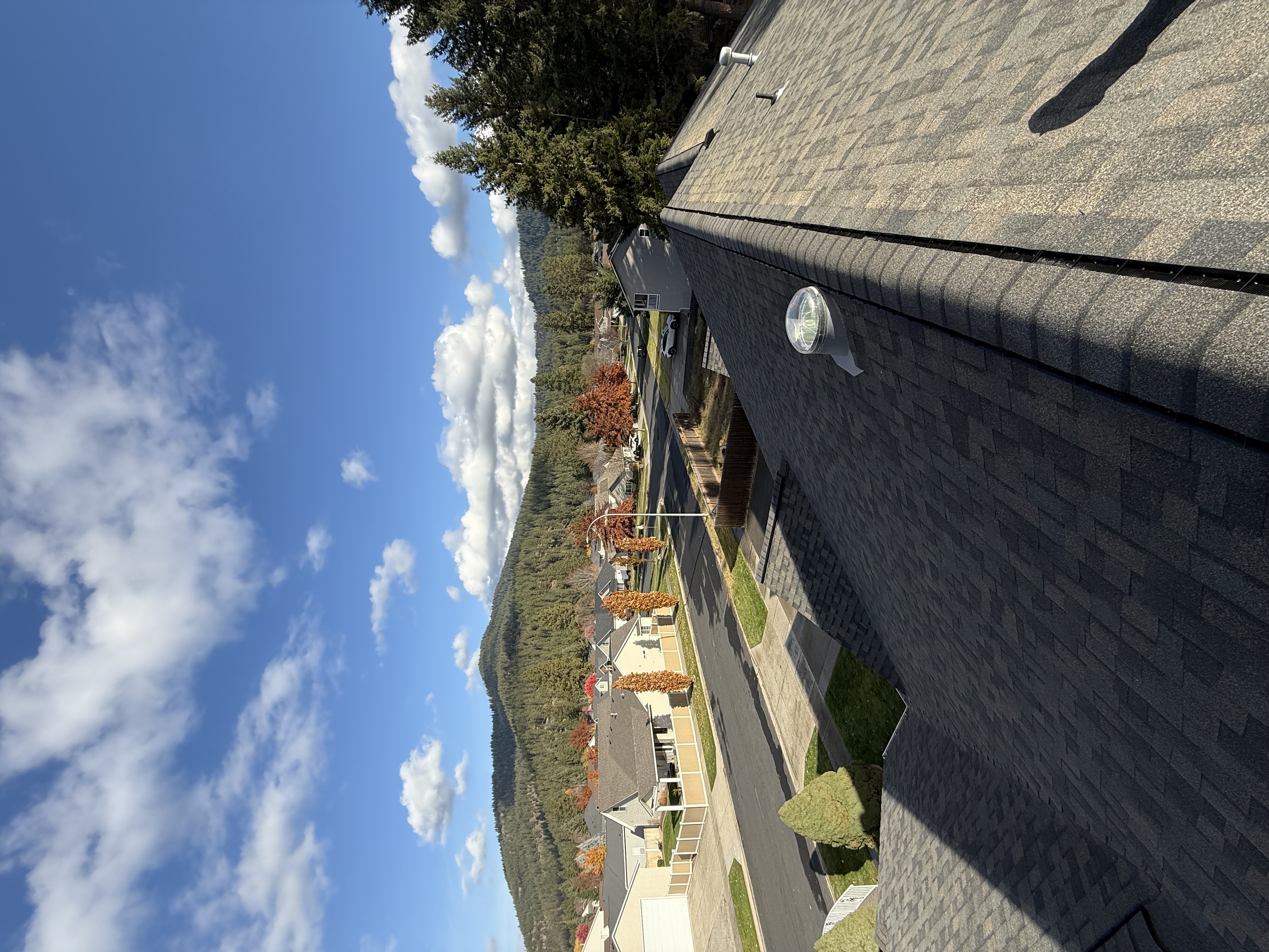 Roof installation in progress — skilled crew at work
